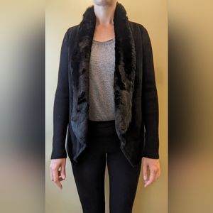 Danier faux leather warm winter cartigan